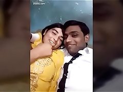 Indian teen outdoor kissing