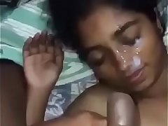 Desi Babe sexy cumshot facial