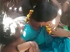 Indian Aunty enjoying with guys in public
