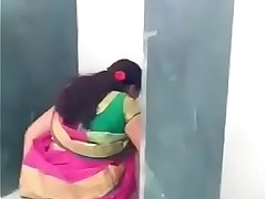 Desi teacher in toilet